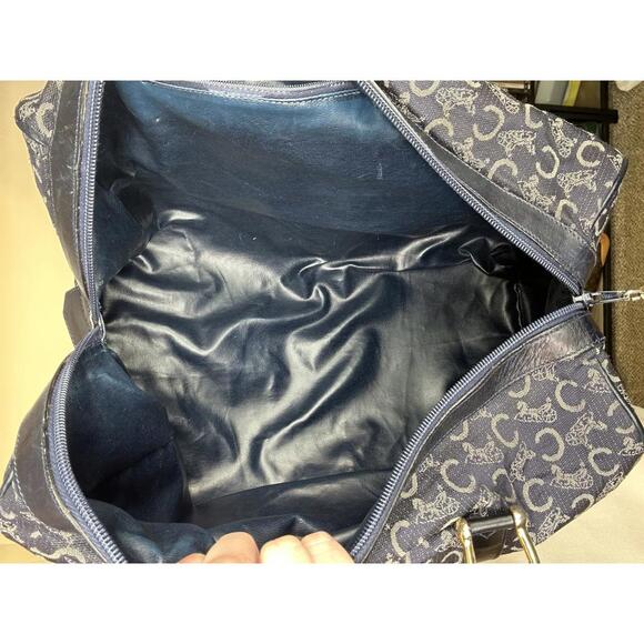 Celine Woven Jacquard Boston Style Navy bag with COA - Picture 5 of 9